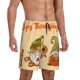 thumbnail image 2 of Balery Gnomes Happy Thanksgiving Pantalones cortos de pijama de punto de algodón para hombre con cinturilla y bolsillos-Small, 2 of 6