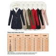 thumbnail image 2 of Fangasis Women Coat Long Sleeve Outwear Solid Color Thickened Jacket Ladies Mid Length Hooded Coats Slim Fit Winter Red M, 2 of 2