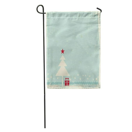 - KDAGR Red Christmas Tree Star Topper on Pale Blue Space Garden Flag Decorative Flag House Banner 12x18 inch