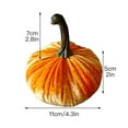 thumbnail image 2 of MAHAQI For Fall Halloween Thanksgiving Soft Stuffed Pumpkin Mini Velvet 1 Pc Simulation Christmas Decoration, 2 of 5