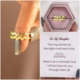 thumbnail image 1 of Up to 65% Off Gift My Daughter Ring Double Wave Ring, 1PC Adjusted Wave Ring Minimalist Ring Gift For Her (Include Cards And Box) Necklace Rings Earring Jewelry on Clearance, 1 of 5