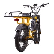 NAKTO F4 Fat Tire Electric Bike with Rear Rack for Adults, 20 All-Terrain Ebike with 750W Motor (1000W Peak), 48V 14Ah Battery, 28MPH, Shimano 6-Speed, Dual Disc Brakes, Yellow/Black