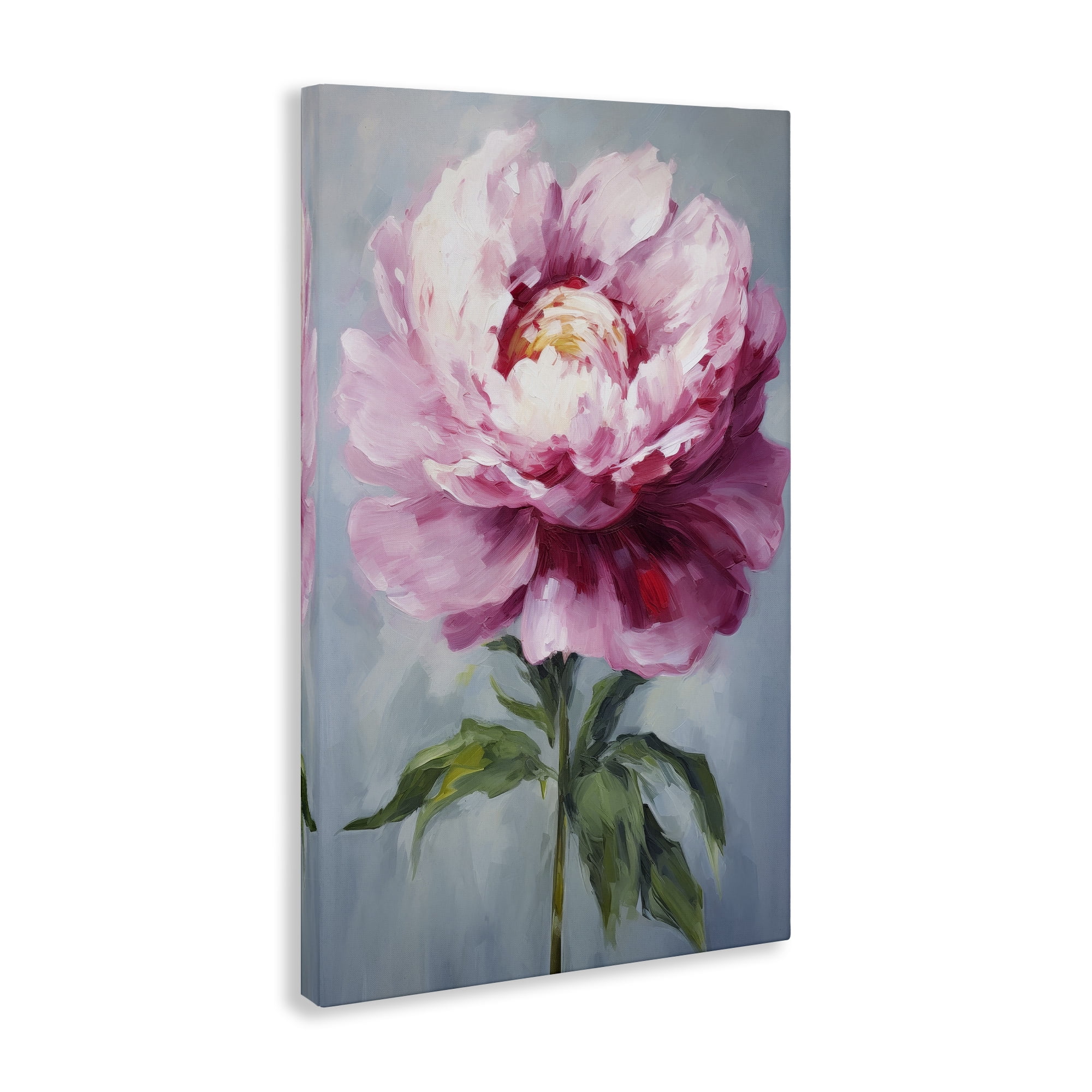 Stupell Industries Pale Pink Floral Botanical & Floral Painting Gallery Wrapped Canvas Art Print Wall Art, 24 x 36