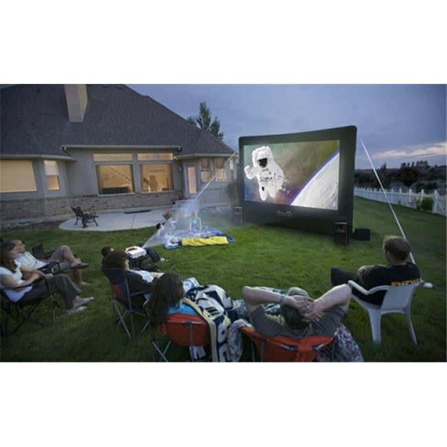 No Blower JNYB Inflatable Movie Screen 14 ft/4.3m 16:9 HD Canvas Projection Screen Movie Cinema is Guaranteed to Thrill for Outdoor Parties with Storage Bag