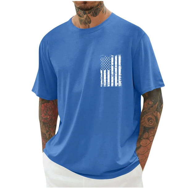 Tops para hombre, blusas y camisas de cuello redondo y manga corta para hombre, blusas casuales de cuello redondo con estampado de moda para hombre, blusas de cuello redondo y manga corta, camisas par