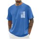thumbnail image 1 of Tops para hombre, blusas y camisas de cuello redondo y manga corta para hombre, blusas casuales de cuello redondo con estampado de moda para hombre, blusas de cuello redondo y manga corta, camisas par, 1 of 5