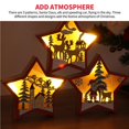 thumbnail image 4 of Luces De Decoración De Navidad Patrón De Coche De Velocidad De Alce De Santa Claus Decoración Lámpara De Luz De Casa De Madera Decoración Colgante Para Escaparate Vacaciones De Año Nuevo 3Pcs Yuarrent HA014701-00, 4 of 7