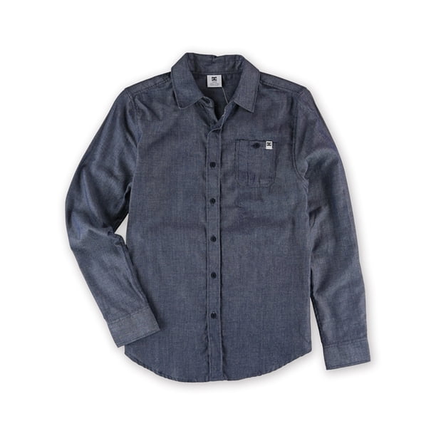Camisa tejida con Botones DC para hombre azul pequeña