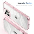 thumbnail image 3 of for iPhone 11 Pro Max Crystal Clear Case [Anti-Yellowing] Anti-Scratch Transparent Hard Back and Flexible Edge [Military Grade Drop Protection] Shockproof Phone Cover for iPhone 11 Pro Max, Pink, 3 of 8