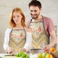 thumbnail image 5 of Pioneer Flower Floral Print Pattern Apron-Garden Aprons for Women with Pockets-Cotton Linen Waterproof Kitchen Cooking Gardening Aprons Adjustable for Kitchen,Cooking,BBQ and Salon 33x27 Inch, 5 of 7