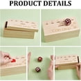 thumbnail image 3 of Wooden Coin Drop Game Set Including 2 Dice 100 Acrylic Tokens 6 Slot Pine Holder Skill-Based Penny Toss Game for Family Parties, 3 of 5