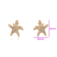 thumbnail image 2 of Aretes Broquel Dama Estrella de Mar C/ Swarovski Oro 18K Lam dorado Unitalla, 2 of 7