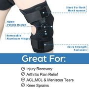 NEENCA Brand Stabilizing Hinged Knee Brace, Adjustable,joint pain relief, injury recovery.