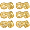 thumbnail image 1 of 12 Pieces Gold Christmas Handmade Napkin Ring Set for Everyday, Thanksgiving Dining Table Decoration, 1 of 3