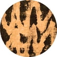 thumbnail image 1 of Ahgly Company Indoor Round Abstract Orange Modern Area Rugs, 5' Round, 1 of 4