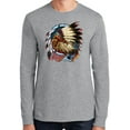 thumbnail image 1 of Mens Big Chief Dream-Catcher Long Sleeve Tee Shirt, 4XL Athletic Heather Gray, 1 of 5
