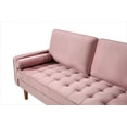 thumbnail image 2 of US Pride Furniture Modern Velvet Loveseat, Tea Rose, 2 of 2