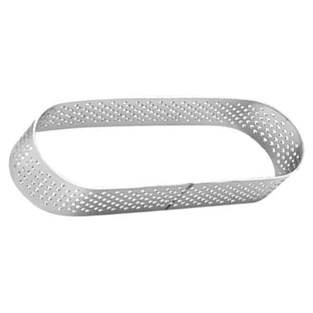 Molde de Tartaleta Ovalada Cateissary Anillo de Tarta de Mousse Acero Inoxidable 9,4 cm 11,9 cm 13 cm 25 cm