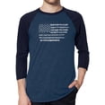 thumbnail image 1 of Men's Raglan Baseball Word Art T-shirt - Glory Hallelujah Flag, 1 of 2