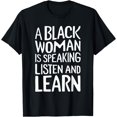 thumbnail image 1 of T-Shirt Femme Noire Parle Écoute et Apprends - Blanc - 3TG, 1 of 4