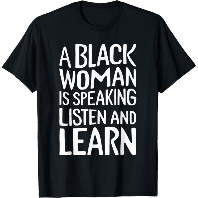 T-Shirt Femme Noire Parle Écoute et Apprends - Blanc - 3TG