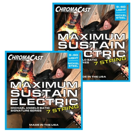 ChromaCast Michael Angelo Batio Signature Series Maximum Sustain 7 String Electric Guitar Strings, 2 Pack