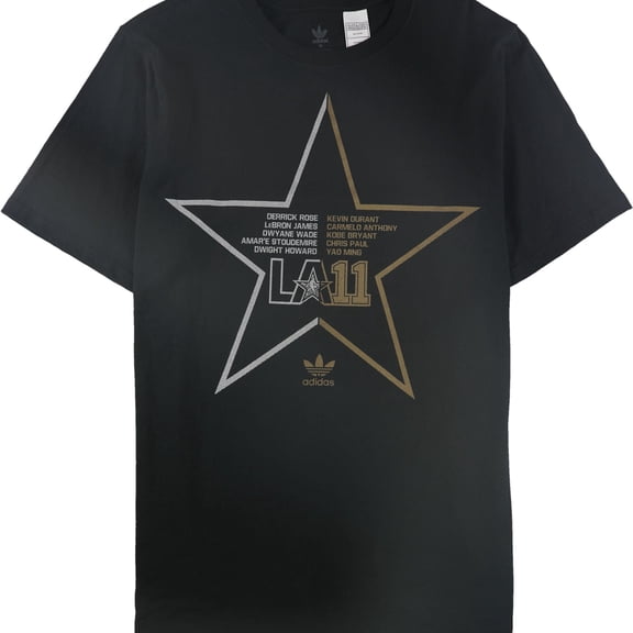 Adidas Mens LA 11 All Stars Graphic T-Shirt, Black, Large