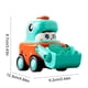 thumbnail image 3 of Coche de juguete con cara de dinosaurio que cambia de cara, rompecabezas de ingeniería, coche de ingeniería de juguete con silbato, coche de ingeniería que presiona, 3 of 5