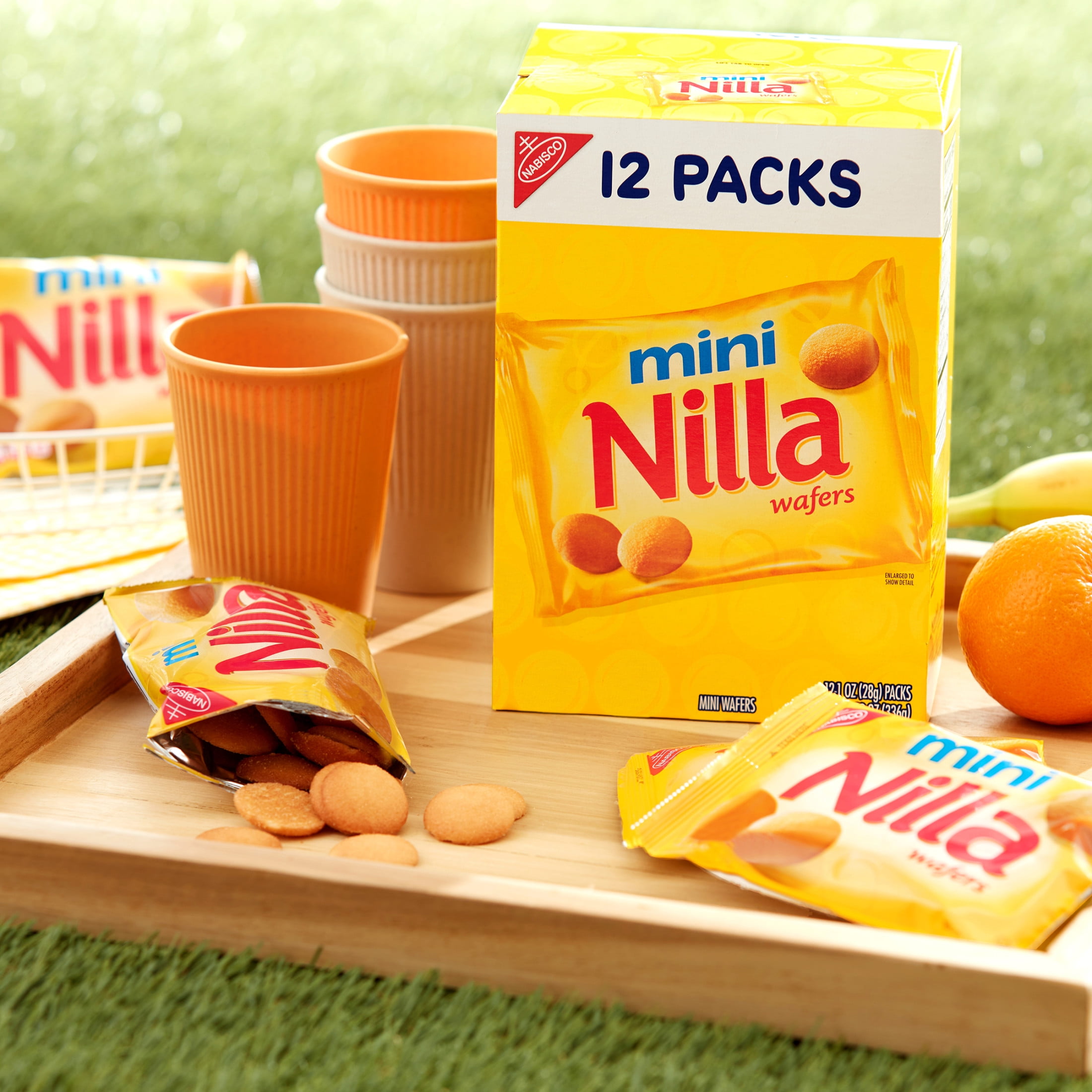 NILLA Wafers Mini Cookies, Vanilla Wafers, 12 Snack Packs