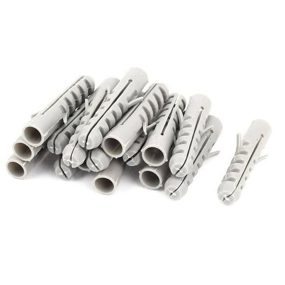 Unique Bargains 17 Pcs Clous d'Expansion en Plastique 14mm x 70mm Vis d'Ancrage Murales Creuses