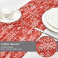 thumbnail image 4 of Chiffon Table Runner 108 Inches Long, Christmas Balls Table Runner for Christmas Kitchen Table, Farmhouse Table Runners Cloth Decorative Table Runner for Seasonal Party, 4 of 7