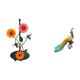 thumbnail image 1 of Dispensador de pañuelos de papel con forma de pavo real , con figura decorativa para el hogar y el jardín, y estante vertical., 1 of 8