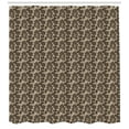 thumbnail image 3 of Ambesonne Vintage Shower Curtain, Floral Doodle Leaves, 69"Wx84"L, Beige Brown, 3 of 3