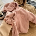 thumbnail image 5 of Baby Boy Jacket Girl And Boy Jacket Casual Fuzzy Zip Up Thick Warm Hoodie Coat Toddler Fall Winter Children Blouse Outfit Outdoor (Pink-1,120 4-5 Years) Cute Tops For Boys, 5 of 5