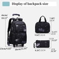 thumbnail image 2 of Mochila enrollable MITOWERMI Trolley Space-Galaxy para niños con bolsa de almuerzo, 2 of 6