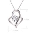 thumbnail image 4 of ALOV Jewelry Sterling Silver "grandma I love you forever" Love Heart Cubic Zirconia Pendant Necklace, 4 of 6