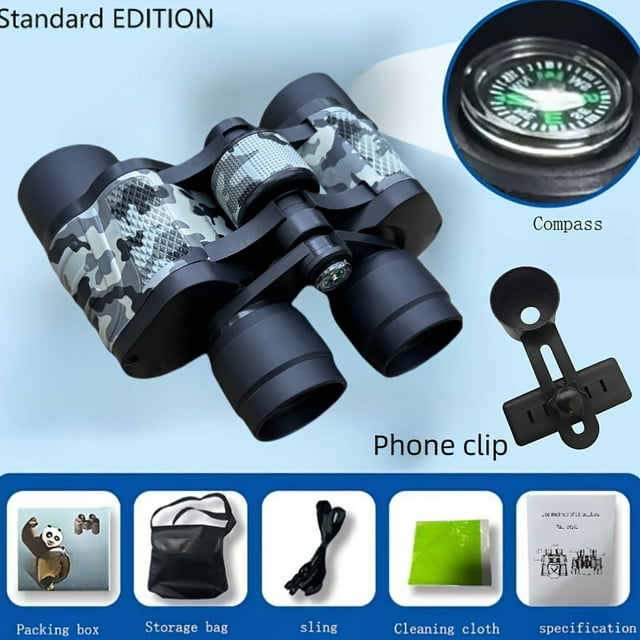 LOVEVER Jumelles Adultes HD 10X50 - Observation Compacte Longue Distance Adaptée pour Observation des Oiseaux Sports Voyages Chasse et Concerts - Inclut Étui de Transport et Bandoulière