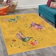 thumbnail image 2 of Butterfly Decorative Rug, Springtime Flying Moths on Vintage Style Background Wings Transformation, Quality Carpet for Bedroom Dorm and Living Room, 6 Sizes, Earth Yellow, by Ambesonne, 2 of 4