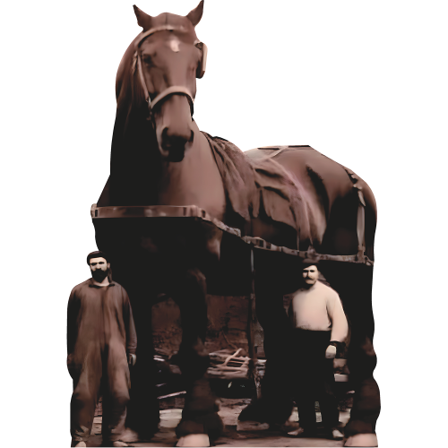 SP13136 Sampson Shire Breed Largest Strongest Horse 1859 Cardboard Cutout Standee Standup