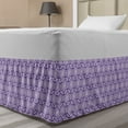 thumbnail image 1 of Abstract Geometry Bed Skirt, Repetitive Interconnected Stars Bicolored Arrangement, Elastic Bedskirt Dust Ruffle Wrap Around for Bedding Decor, 4 Sizes, Blue Violet Pastel Purple, by Ambesonne, 1 of 2