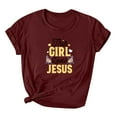 thumbnail image 2 of EGNMCR Shirts Chemises de Pâques pour Femmes Chemises Imprimé de Pâques Manches Courtes Décontracté Ample Haut Manches Courtes Col Rond Haut/chemise T - pour Femmes, 2 of 3