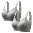 thumbnail image 4 of 2 Pack Women's Wireless Bra JIANLAI No Underwire Full Coverage Push Up Bra Support Plus Size Bras for Older Women Bralettes, 4 of 9