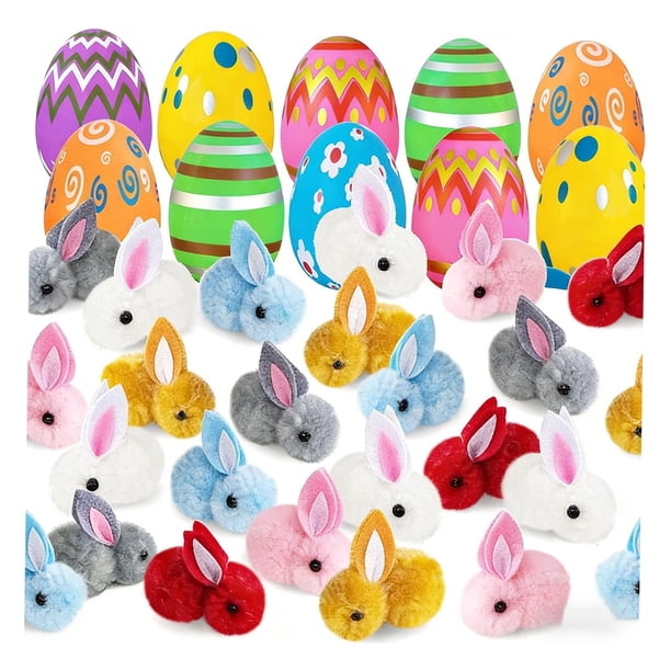 Huevo de Pascua relleno de peluches. Lindos mini huevos decorativos prellenados y coloridos. Estilo B