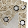 thumbnail image 4 of Ambesonne Beige Grommet Curtain, Paisley Oriental Persian, 50" x 96", Cream, 4 of 6