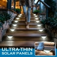 thumbnail image 4 of FKHouse Cold White Solar Stair Lights for Outside,24 LEDs Solar Step Lights Outdoor Waterproof Decor 12 Pack, 4 of 6