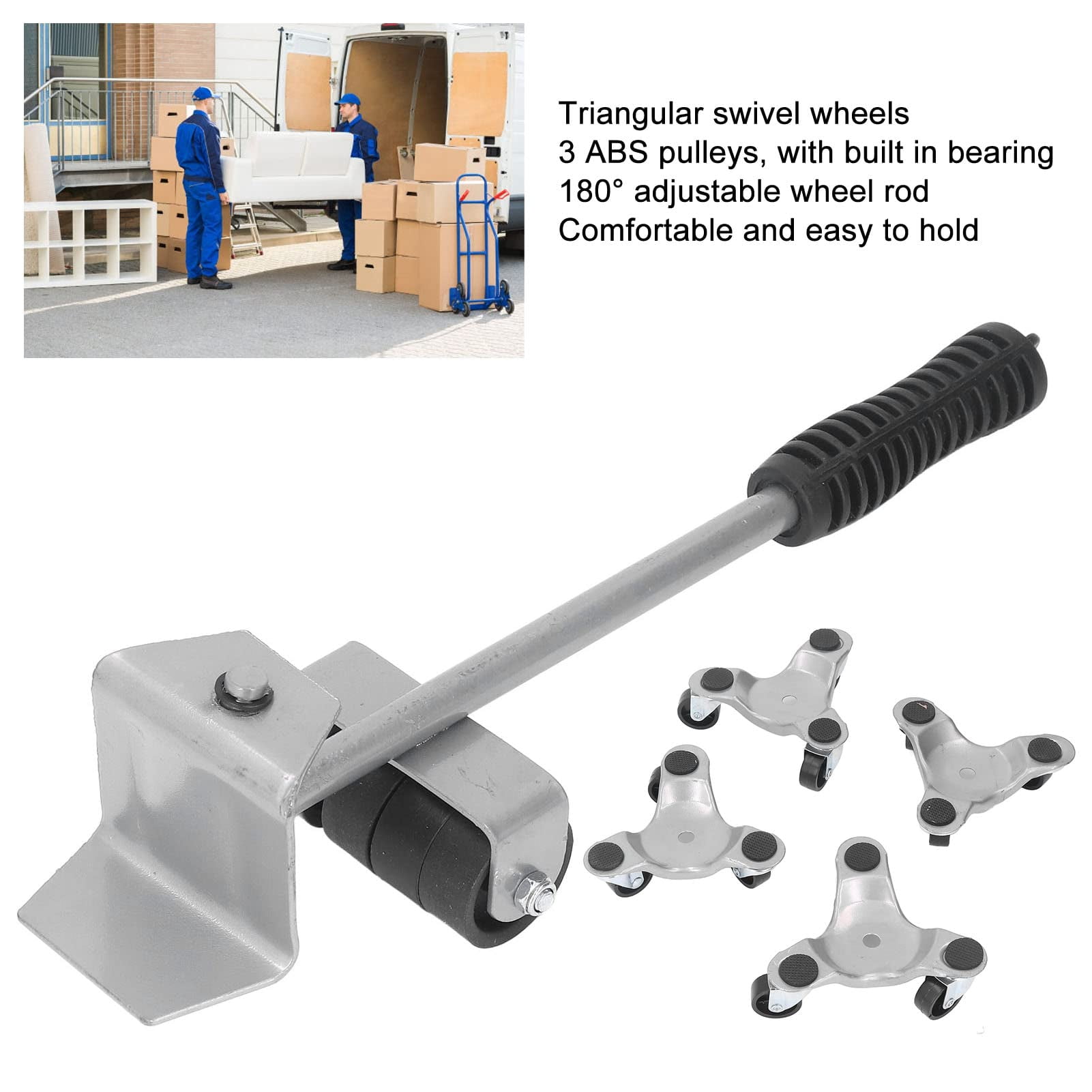 Furniture Moving Tool - Heavy Furniture Sliders - Easy Mover Tool Set for Office & Home Furniture - Heavy Lifter Moving Kit - Appliance Moving System Kit - Easy Moving Appliance Rollers