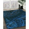 thumbnail image 2 of Ahgly Company Indoor Round Patterned Blue Eyes Blue Area Rugs, 5' Round, 2 of 6