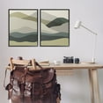 thumbnail image 3 of Stupell Industries Modern Green Mountains Landscape Painting Black Framed Art Print Wall Art, 24 x 30, Set of 2, 3 of 10