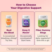 OLLY Beat The Bloat Capsule Supplement, Digestive Enzyme Support,* Dandelion, Ginger, 25 Ct