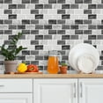 thumbnail image 5 of DEWOO Peel and Stick Backsplash - 10 Sheets of 12"×12" - 3D Adhesive Peel and Stick Tile Backsplash for Kitchen, Bathroom, Wall Tile, Black Gray, 5 of 12